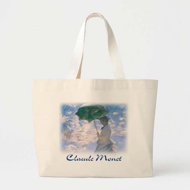 Bolsa Tote Grande Claude Monet - o passeio (detalhe) (Frente)