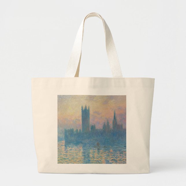 Bolsa Tote Grande Claude Monet Parlamento Europeu Sunset (Frente)