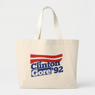 Bolsa Tote Grande Clinton Gore 92 - política retrô