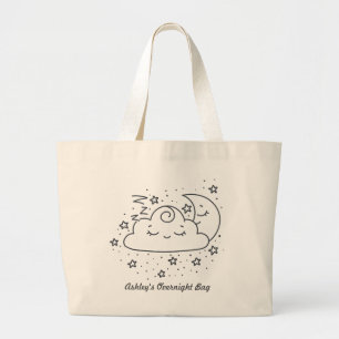 Bolsa Tote Grande Cloud Moon e Stars Bebê da Noite