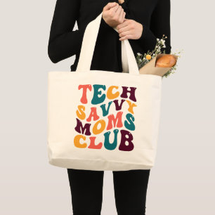 Bolsa Tote Grande Clube de Mães Conhecedoras de Tecnologia Lembrança