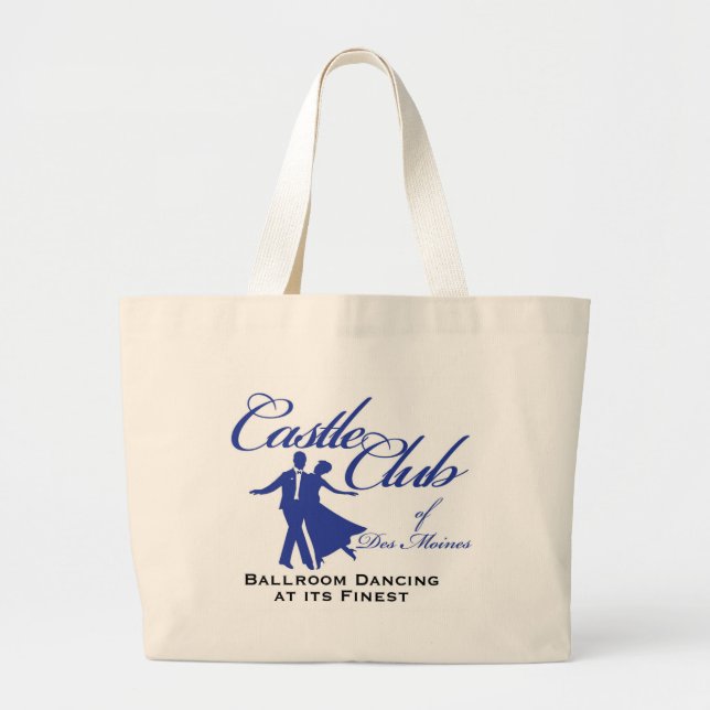 Bolsa Tote Grande Clube do castelo da sacola de Des Moines (Frente)