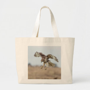 Bolsa Tote Grande Cobertura de Hawk imaturo de pele vermelha
