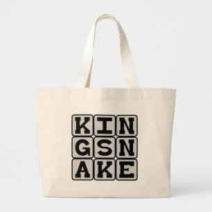 Bolsa Tote Grande Cobra Rei, Réptil Escorregadio
