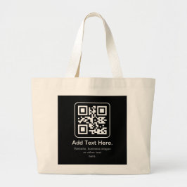 Bolsa Tote Grande Código QR Modern Escaneável