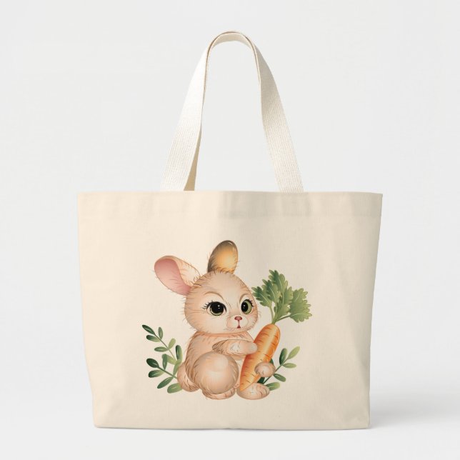 Bolsa Tote Grande Coelhinho Bonito (Frente)