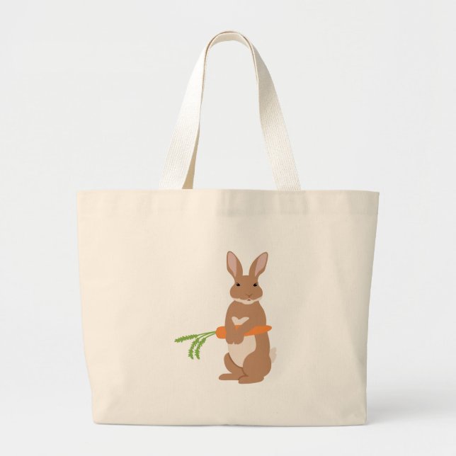 Bolsa Tote Grande Coelho da páscoa (Frente)