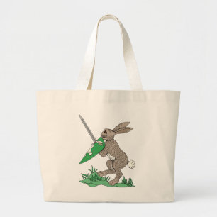 Bolsa Tote Grande Coelho Guerreiro Medieval