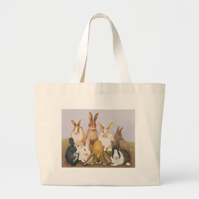 Bolsa Tote Grande Coelhos afortunados (Frente)