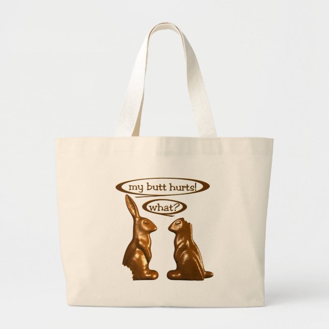 Bolsa Tote Grande Coelhos do chocolate (Frente)