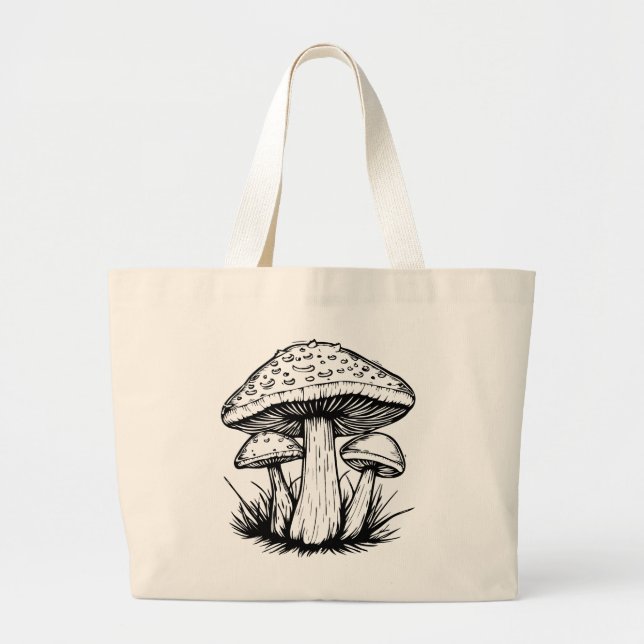 Bolsa Tote Grande Cogumelo (Frente)