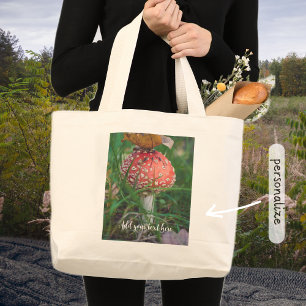 Bolsa Tote Grande Cogumelo-da-orla-vermelha