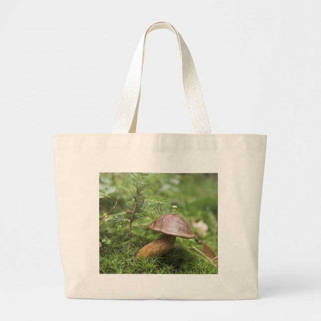 Bolsa Tote Grande Cogumelo no musgo (Frente)