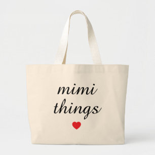 Bolsa Tote Grande Coisas da vovó presente personalizado