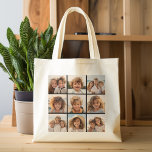 Bolsa Tote Grande Colagem de Fotos do Instagram com 9 fotos<br><div class="desc">Uma grade simples de 9 quadrados que você pode carregar suas fotos. Use suas fotos sem quadros nesta! Adicione suas fotos e instantâneos favoritos a esta faixa para obter um dispositivo de memória divertido. Uma maneira artística de mostrar seus melhores fotos de compartilhamento de fotos.</div>