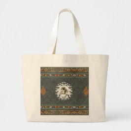 Bolsa Tote Grande Colagem Vintage Retro com rendas e flores