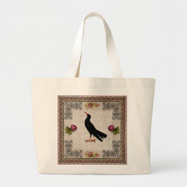 Bolsa Tote Grande Colagem Vintage Retro com rendas e flores