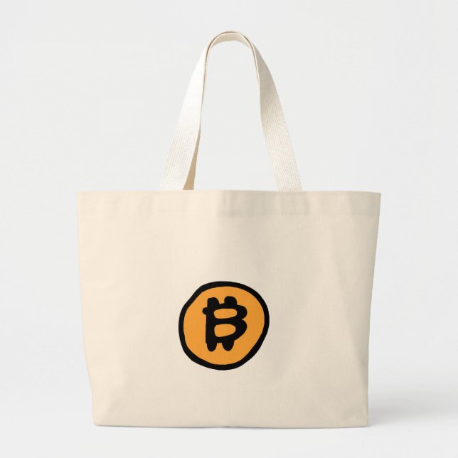 Bolsa Tote Grande coleção de bitmoedas (Frente)