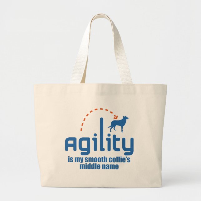 Bolsa Tote Grande Collie liso (Frente)
