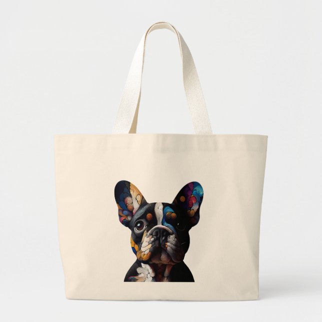 Bolsa Tote Grande Color Theory Frenchie (Frente)