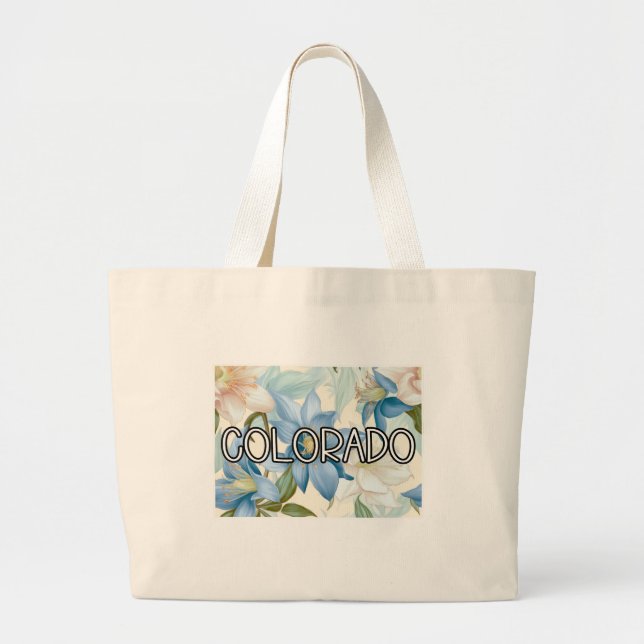 Bolsa Tote Grande Colorado Columbine Flower (Frente)
