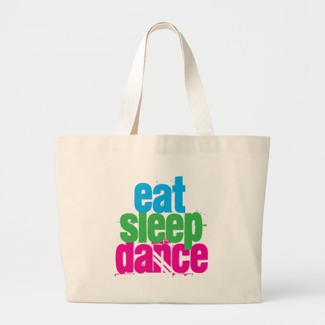 Bolsa Tote Grande Coma, durma, dance (Frente)