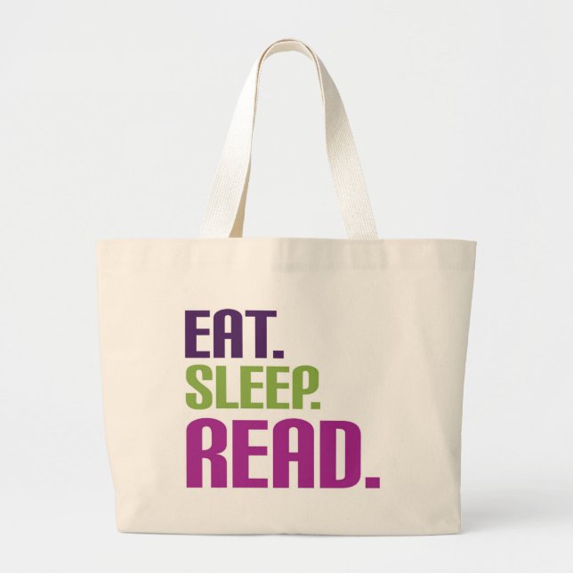 Bolsa Tote Grande coma o sono lido (Frente)