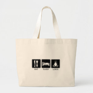 Bolsa Tote Grande Coma. Sono. Linux.