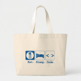 Bolsa Tote Grande comer dormir codificar (html)