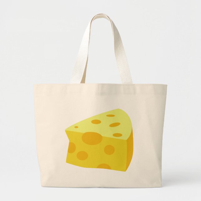 Bolsa Tote Grande Comida saboroso - queijo (Frente)