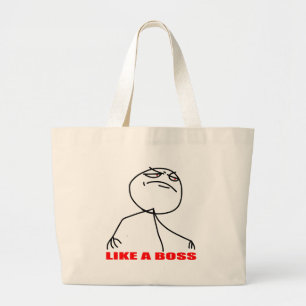 Bolsa Tote Grande como uma fúria cômica do meme da internet
