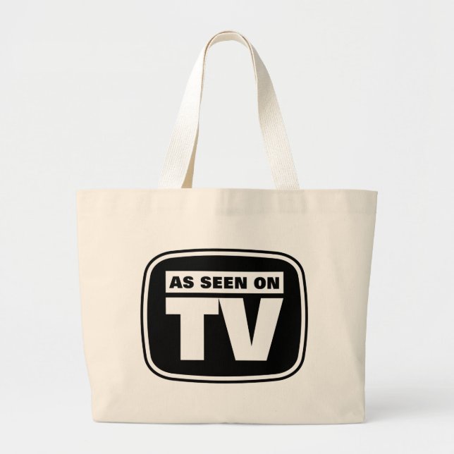Bolsa Tote Grande Como visto na TV - preto e branco (Frente)