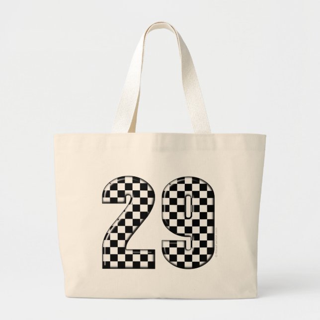 Bolsa Tote Grande competindo o número 29 (Frente)