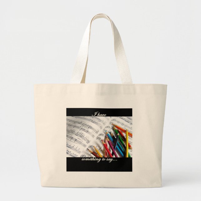 Bolsa Tote Grande Compositor - eu tenho algo para dizer (Frente)