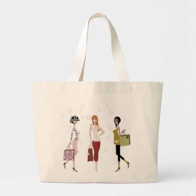 BOLSA TOTE GRANDE COMPRANDO COLEÇÃO DE RAINHAS (Frente)
