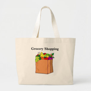 Bolsa Tote Grande Compro de mercearia