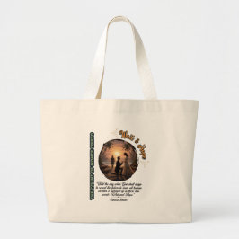 Bolsa Tote Grande Conde de Monte Cristo Aguarde & Espero Pôr do Sol