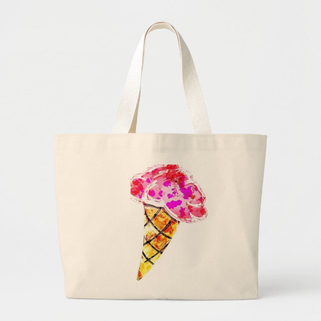 Bolsa Tote Grande Cone sorvete (Frente)