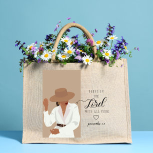Bolsa Tote Grande Confiança na Mulher Cristã Lorde