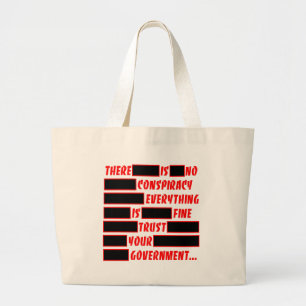 Bolsa Tote Grande Confiança redigida seu governo tudo muito bem
