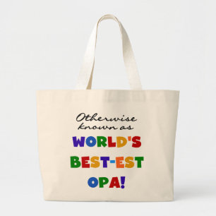 Bolsa Tote Grande Conhecidos como melhores t-shirts e presentes