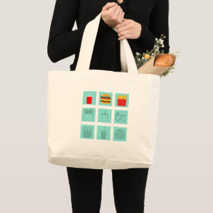 Bolsa Tote Grande Conjunto de farinhas