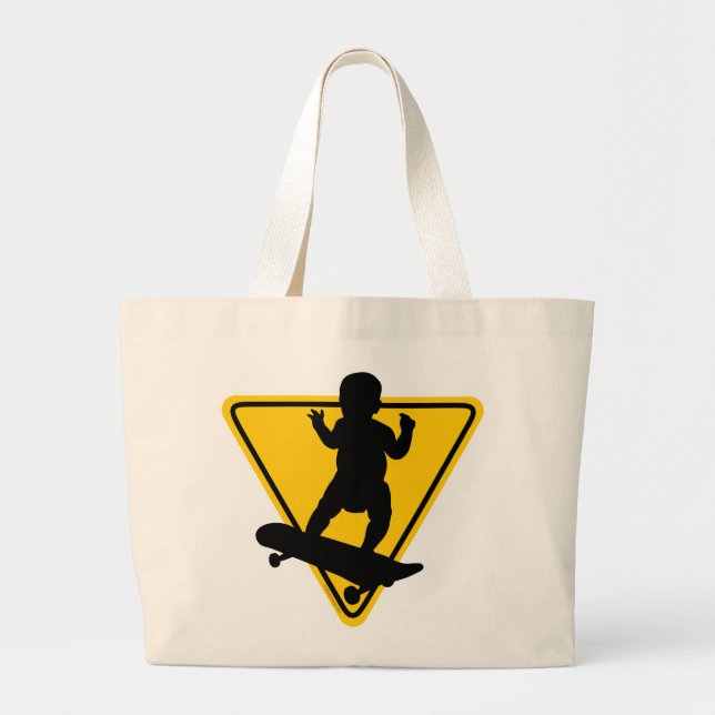 Bolsa Tote Grande Conselho Bebê ligado (Skate) (Frente)
