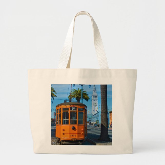 Bolsa Tote Grande Construção do teleférico & da balsa de San (Frente)