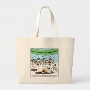 Bolsa Tote Grande Convenção de Boneco de Neve Presentes e Camisetas 