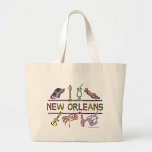 Bolsa Tote Grande Cópia dos Novo-Orleans-ÍCONES