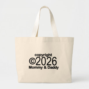Bolsa Tote Grande Copyright 2022 - Mamãe e barra de ferramentas do P