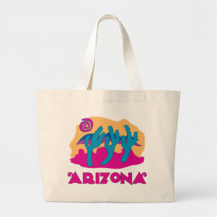 Bolsa Tote Grande Cor-de-rosa do deserto arizona