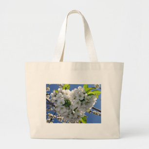 Bolsa Tote Grande Coração da flor da cereja
