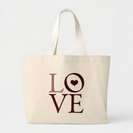 Bolsa Tote Grande coração do amor